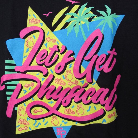 NEW - Flex It Pink 80's Lets Get Physical T-Shirt - Picture 3 of 7